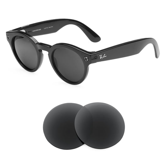 Ray-Ban Stories Round RW4003 48mm sunglasses with replacement lenses