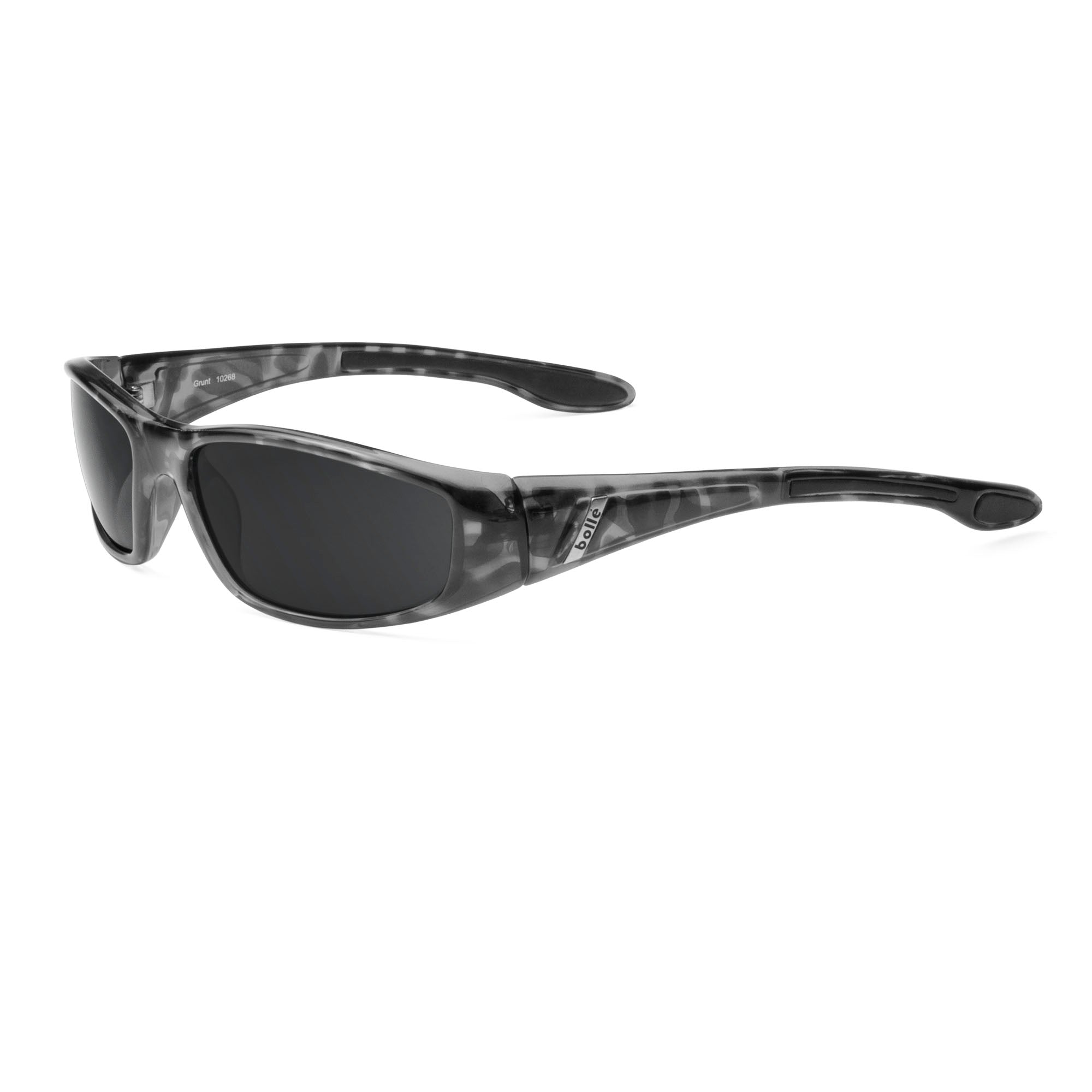 ESS Polarized Safety Sunglasses: Polarized, Wraparound Frame, Half-Frame,  Gray Mirror, Black, Black