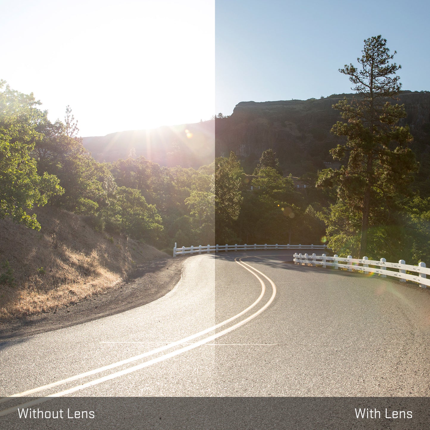 view tint looking through Non-Polarized Gray Gradient replacement lenses