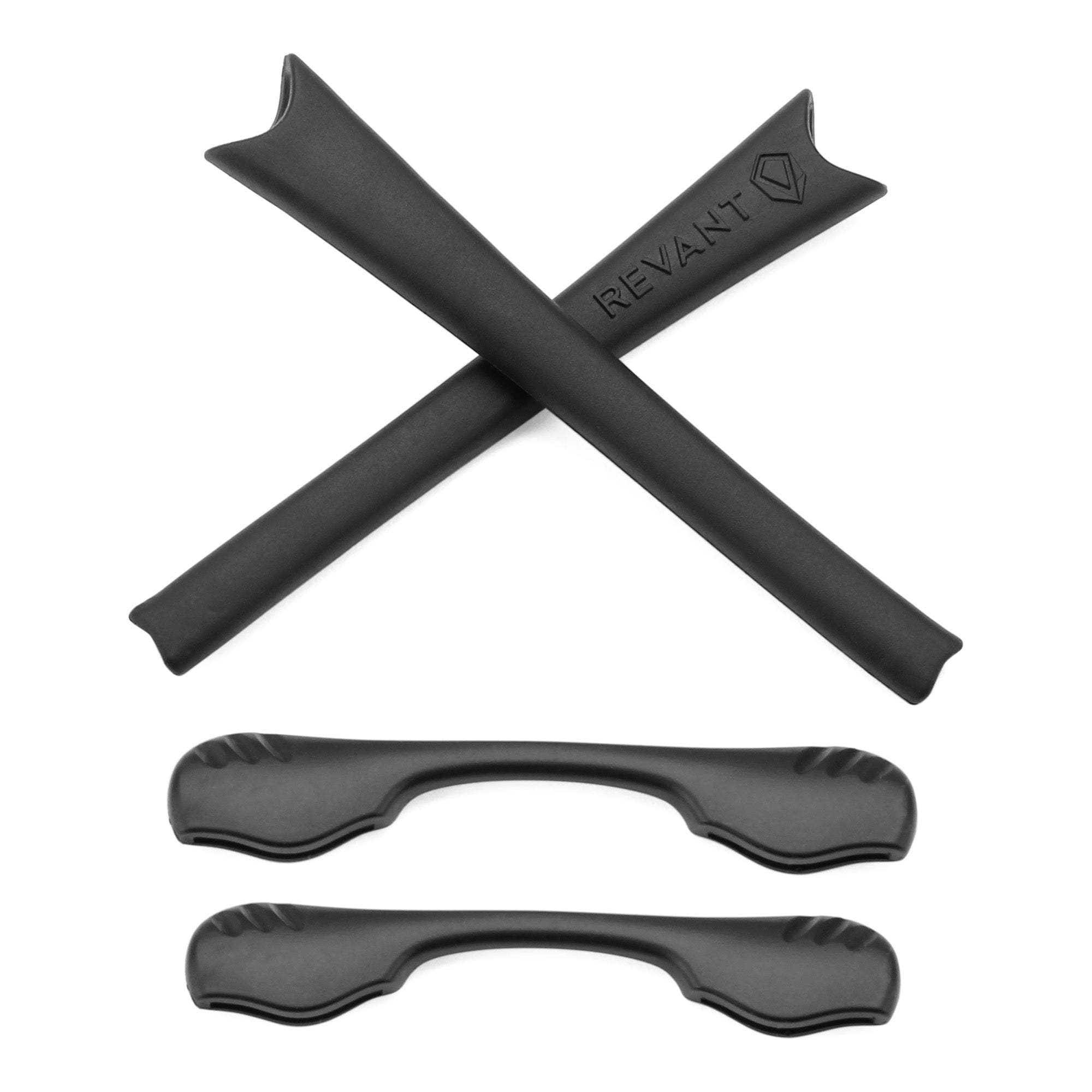 Black rubber temple and nose pieces for Oakley Radar sunglasses