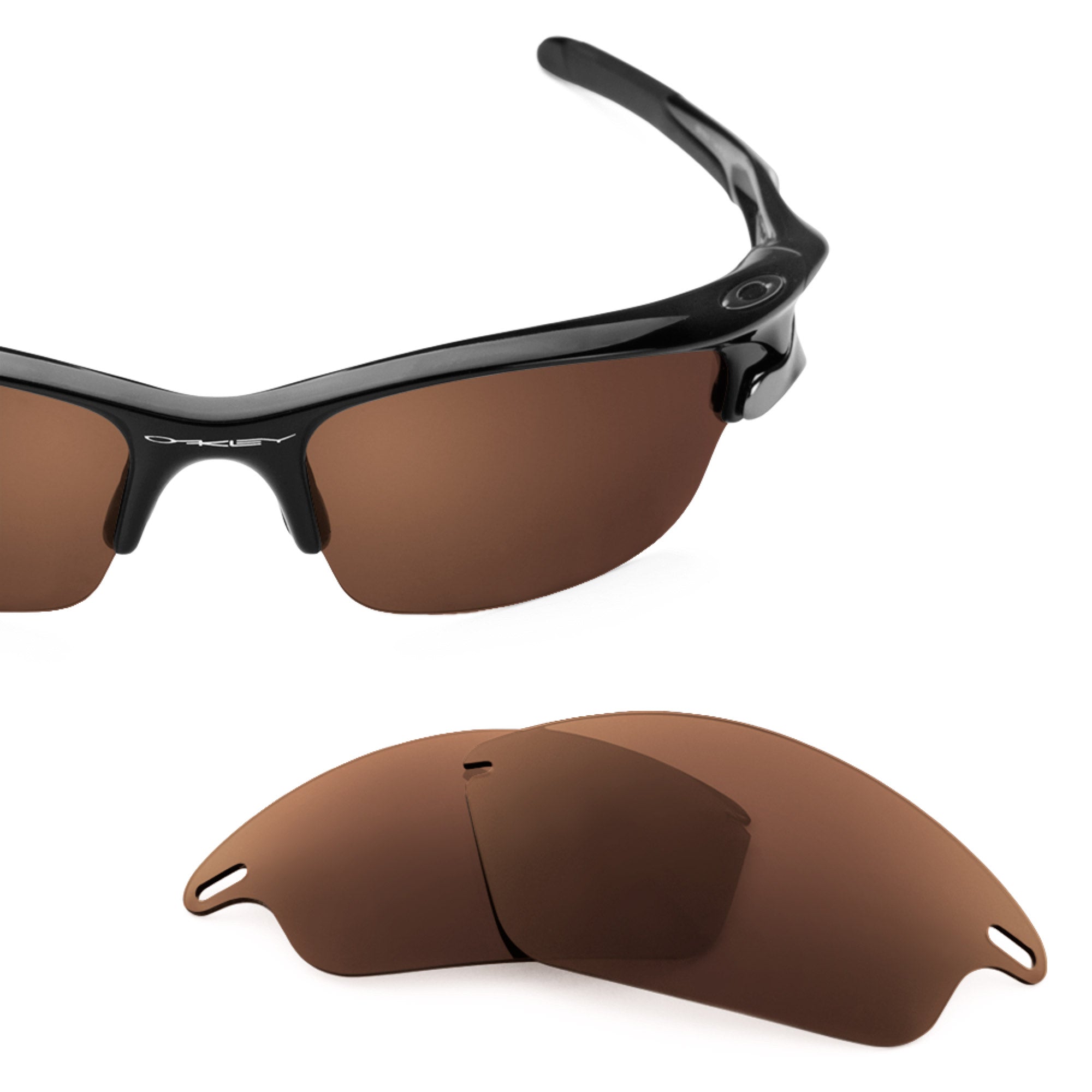 Revant replacement lenses for Oakley Fast Jacket Polarized Dark Brown