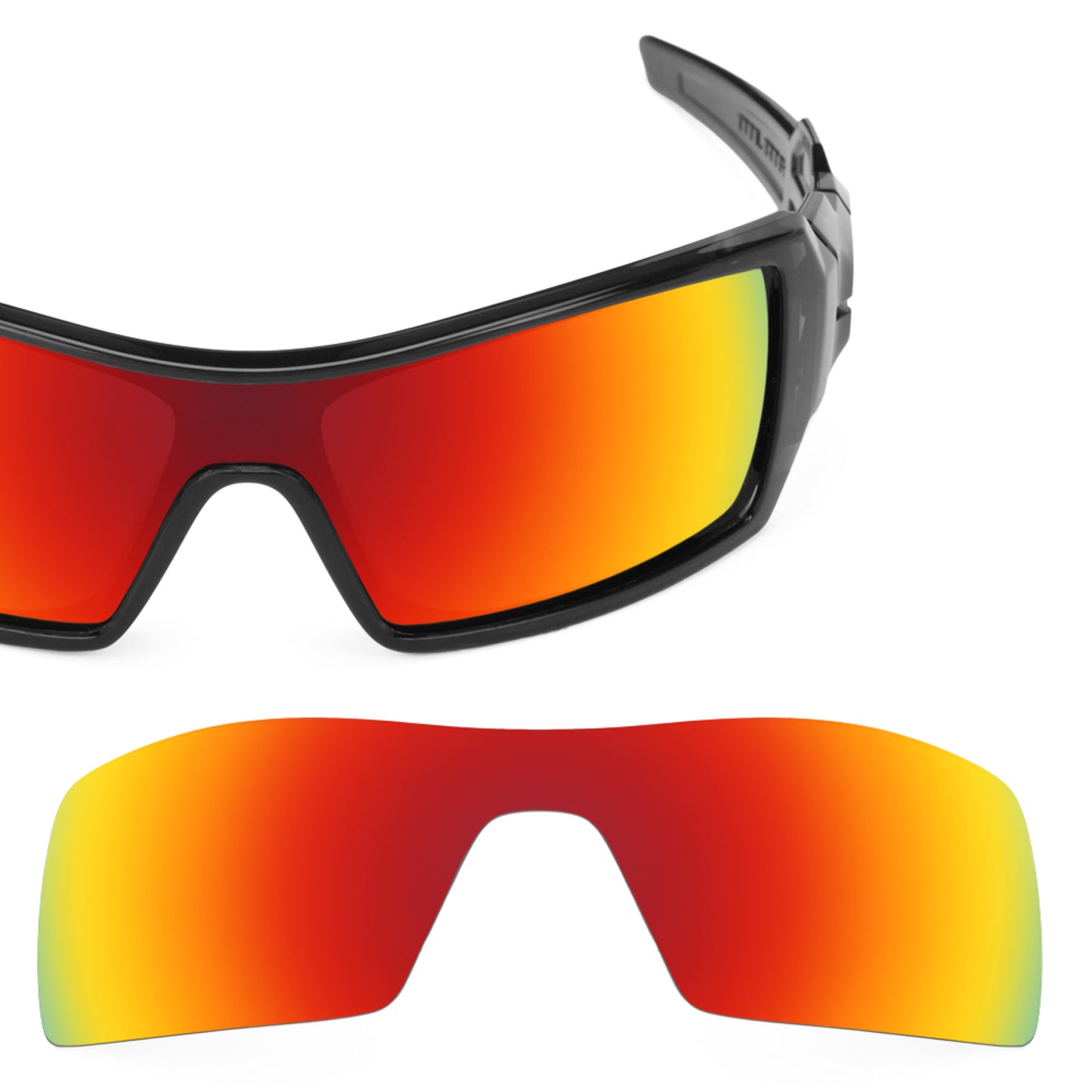 Revant replacement lenses for Oakley Oil Rig Polarized Fire Red