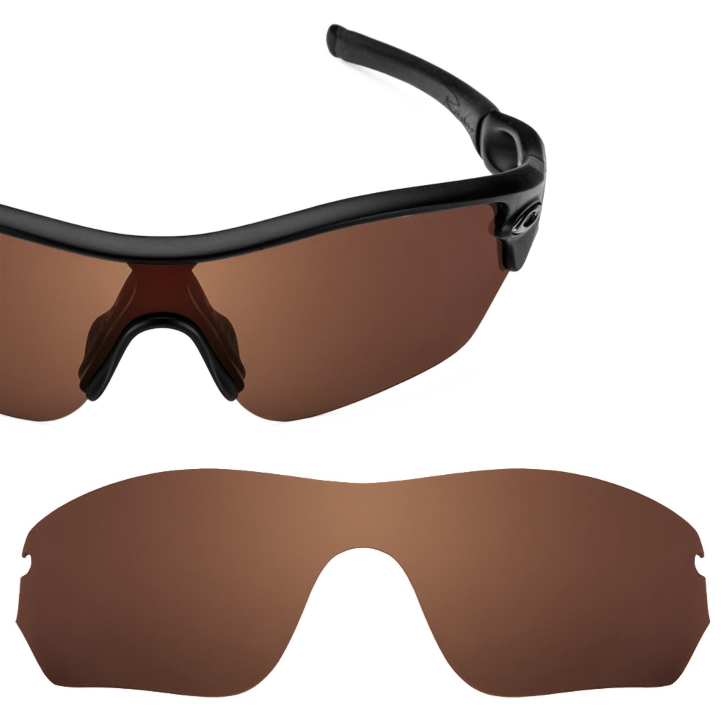 Revant replacement lenses for Oakley Radar Edge Polarized Dark Brown