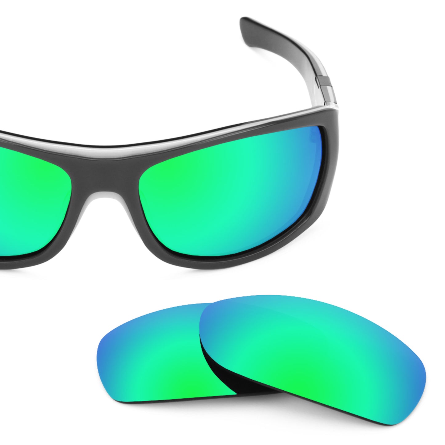 Revant replacement lenses for Oakley Sideways Elite Polarized Emerald Green