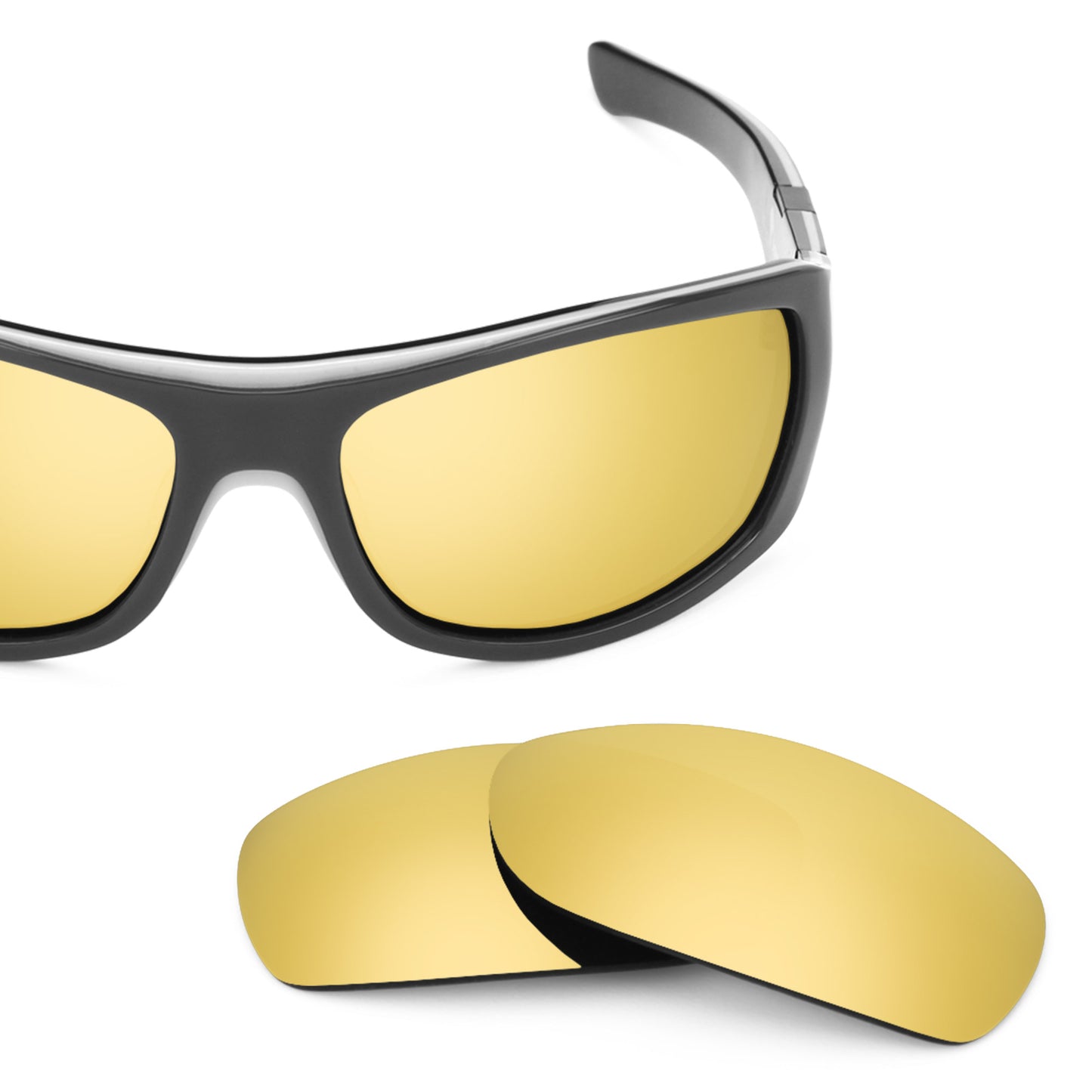 Revant replacement lenses for Oakley Sideways Elite Polarized Flare Gold