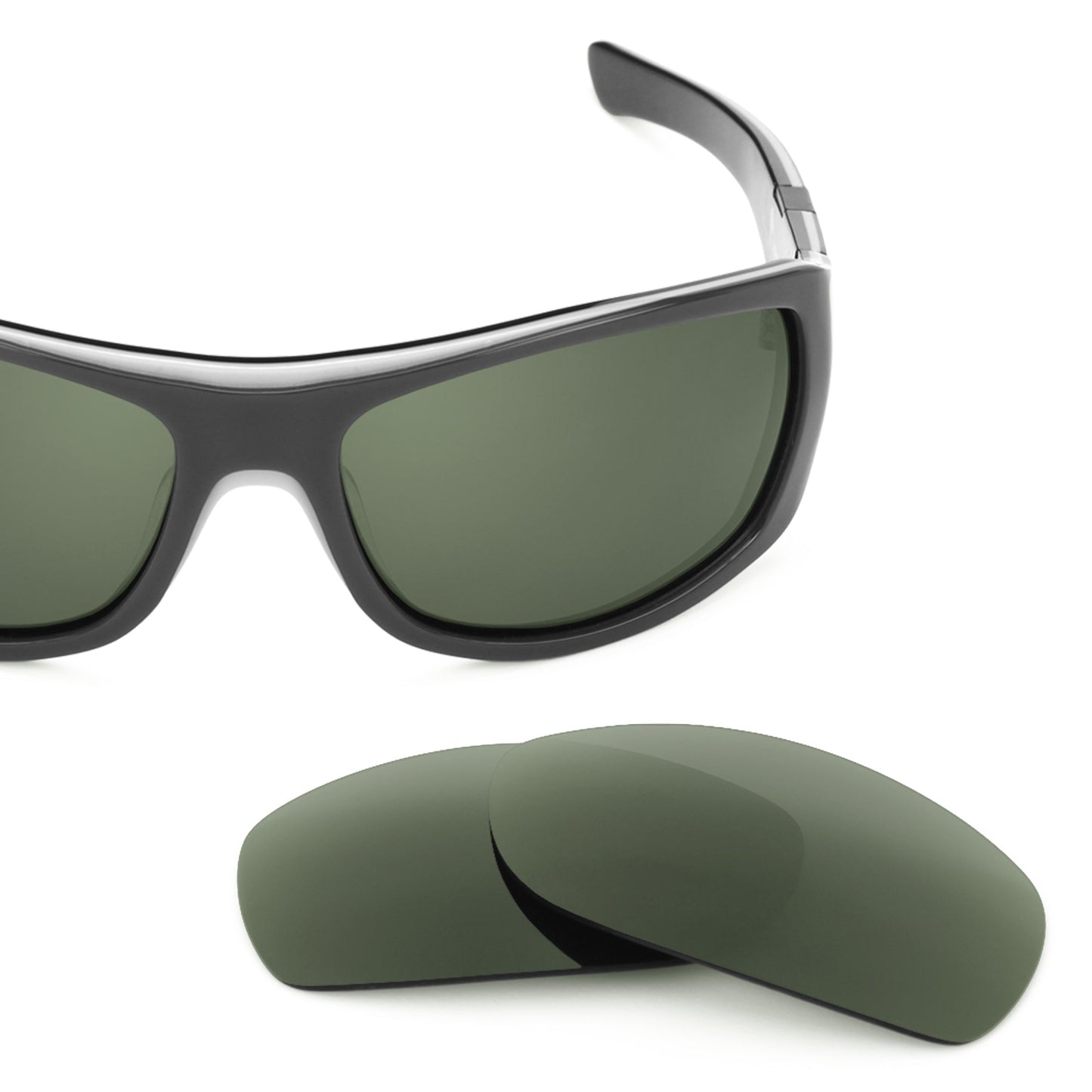 Revant replacement lenses for Oakley Sideways Elite Polarized Gray Green