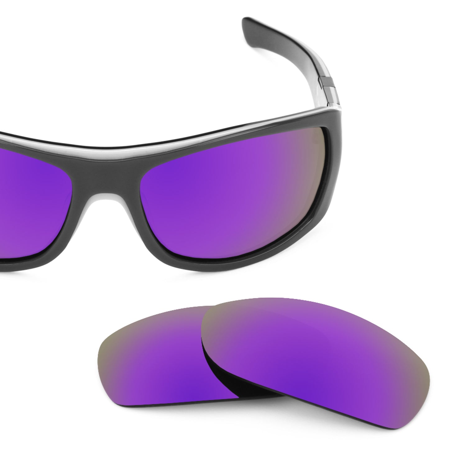 Revant replacement lenses for Oakley Sideways Elite Polarized Plasma Purple