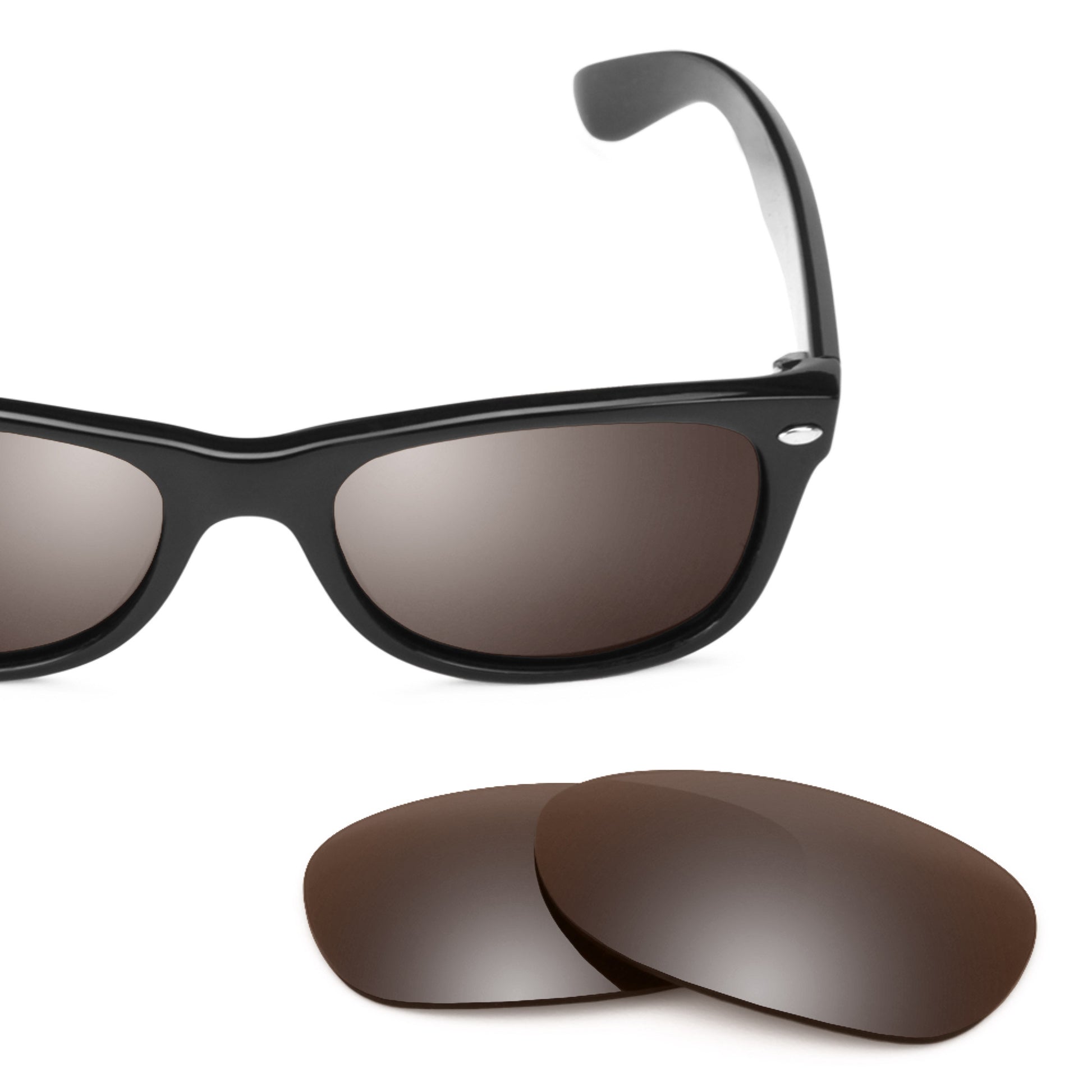 Revant replacement lenses for Ray-Ban New Wayfarer RB2132 52mm Polarized Flash Bronze
