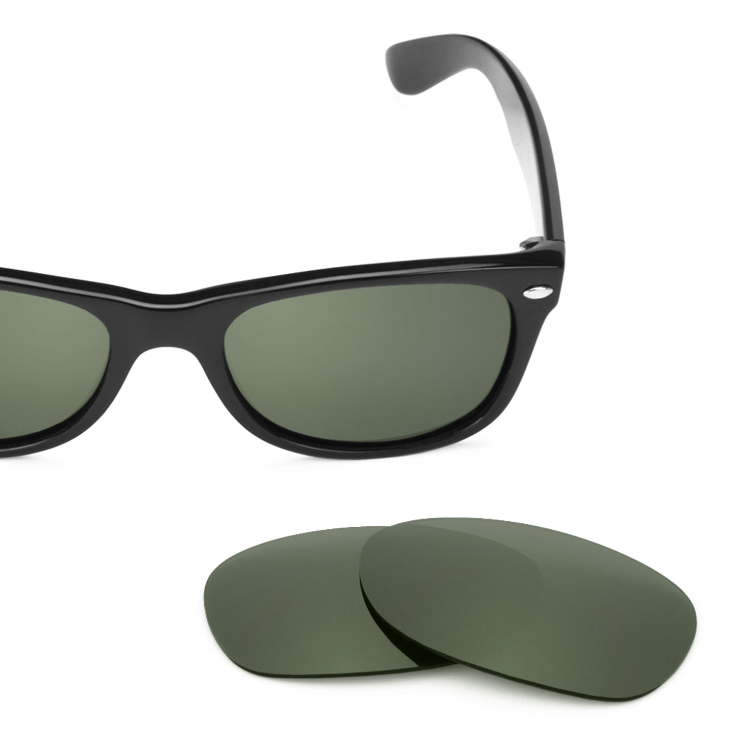 Revant replacement lenses for Ray-Ban New Wayfarer RB2132 52mm Polarized Gray Green