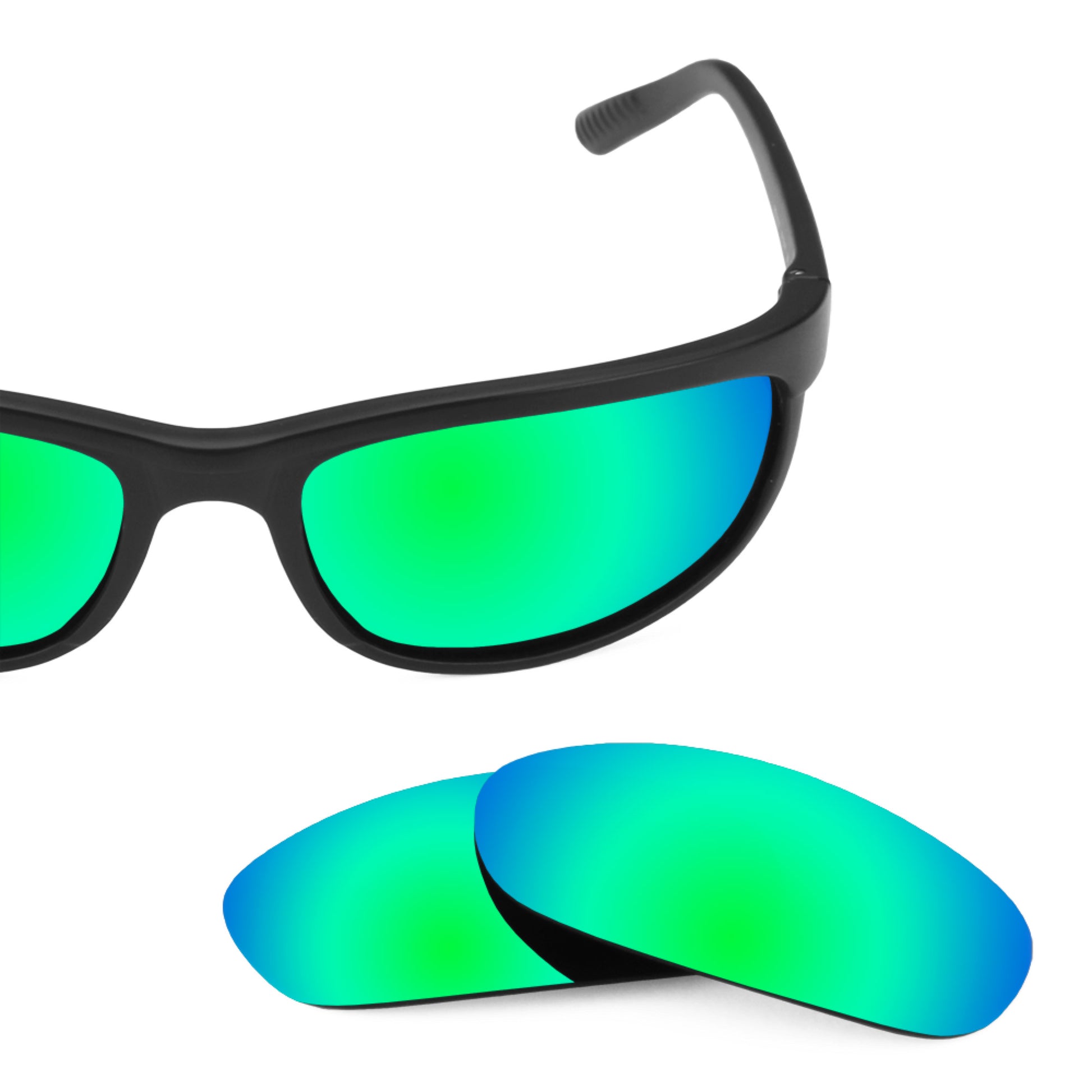 Revant replacement lenses for Ray-Ban Predator 2 RB2027 62mm Polarized Emerald Green