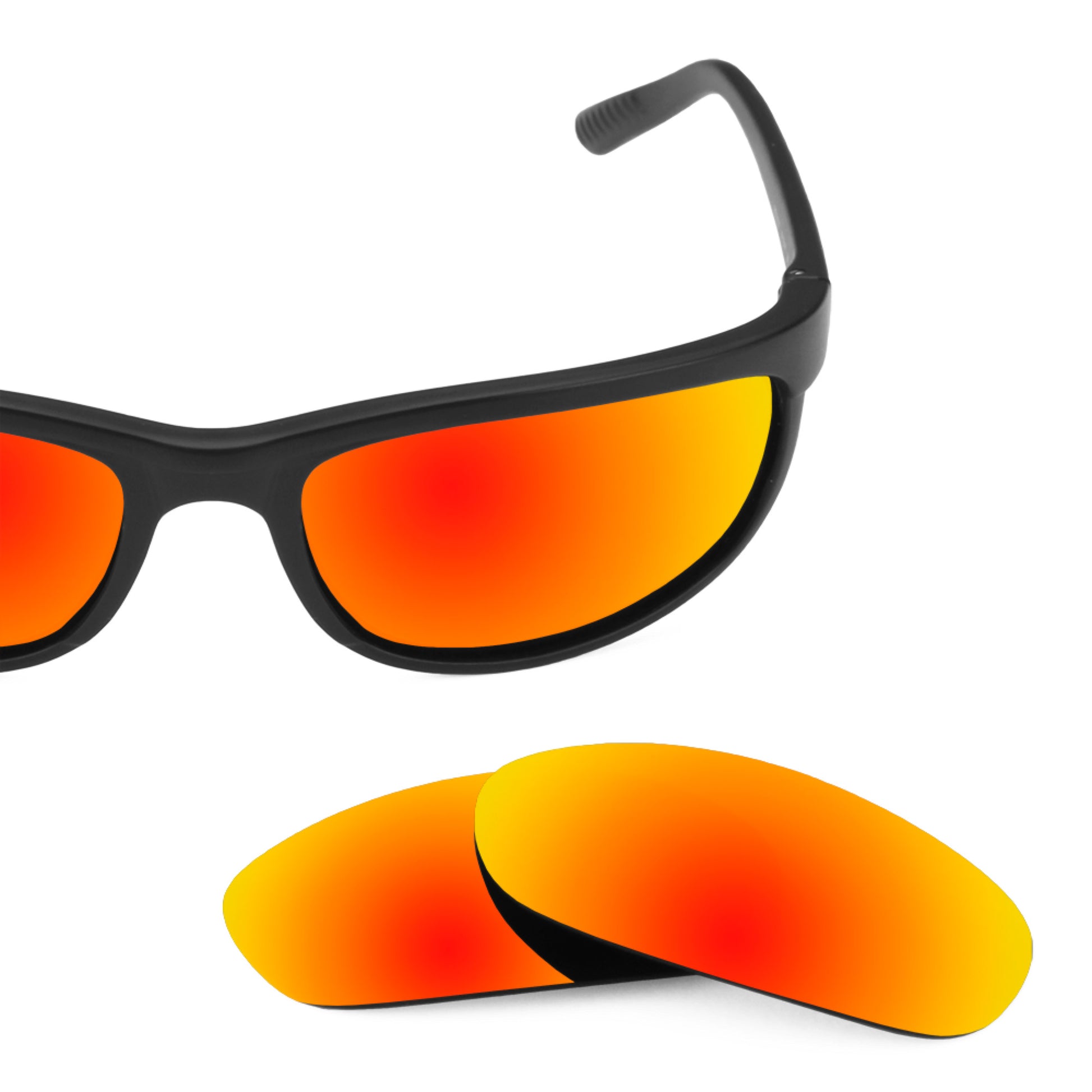 Revant replacement lenses for Ray-Ban Predator 2 RB2027 62mm Polarized Fire Red