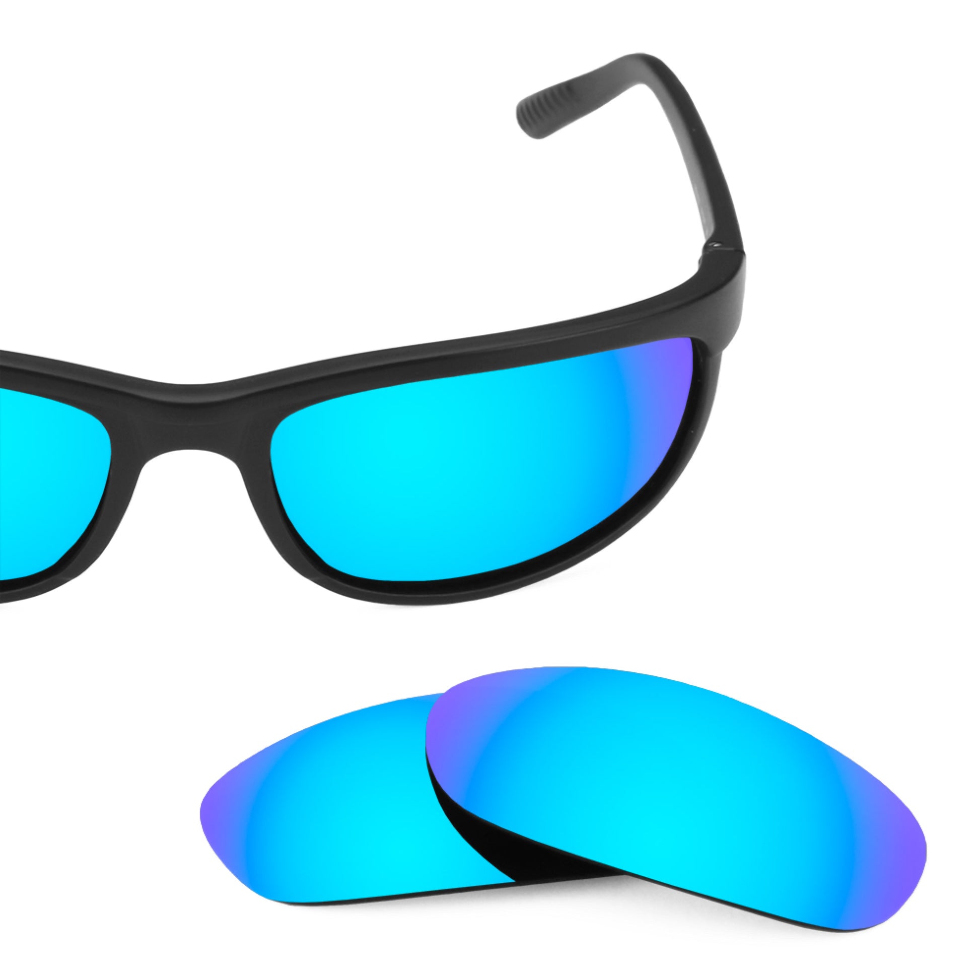 Revant replacement lenses for Ray-Ban Predator 2 RB2027 62mm Polarized Ice Blue