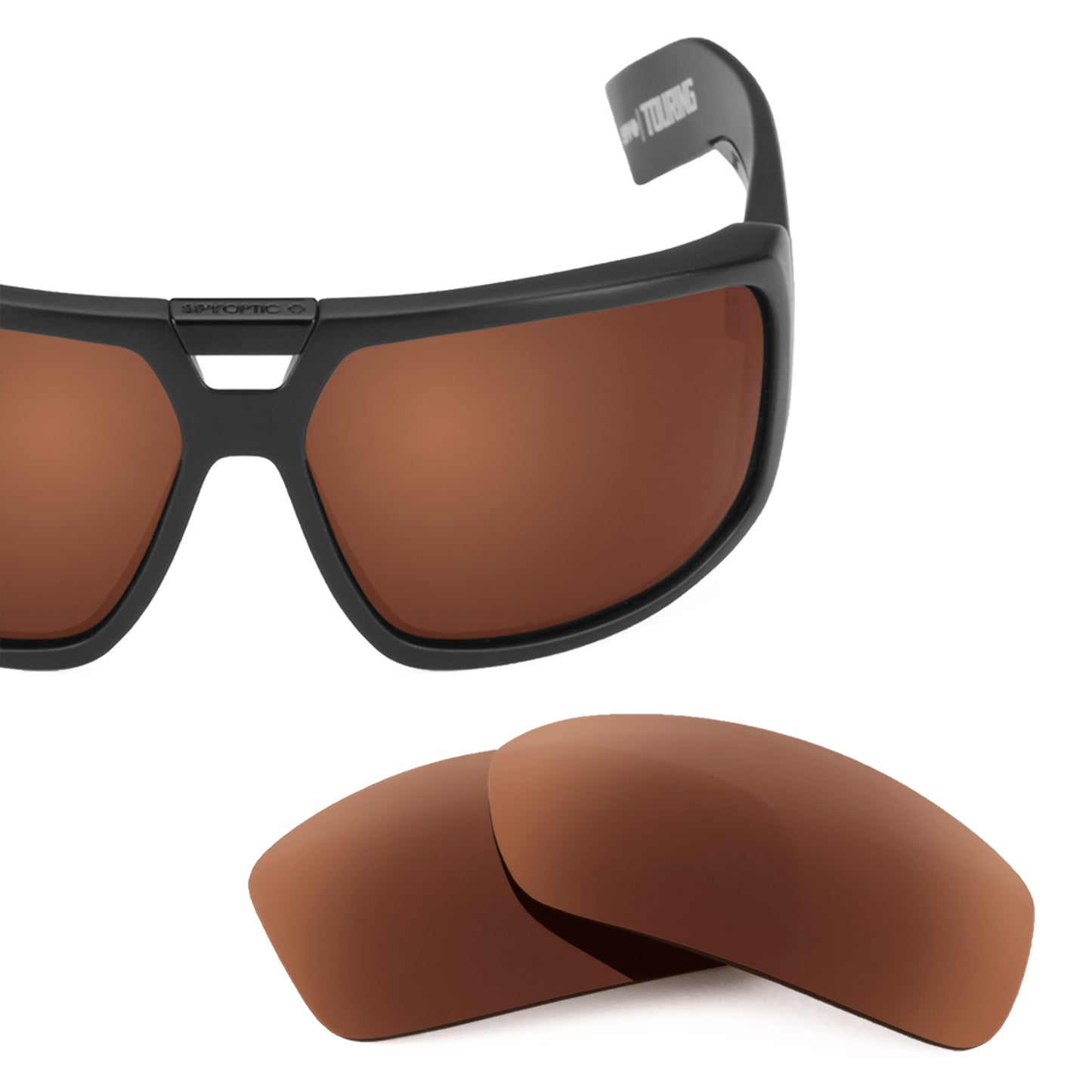 Revant replacement lenses for Spy Optic Touring Elite Polarized Dark Brown